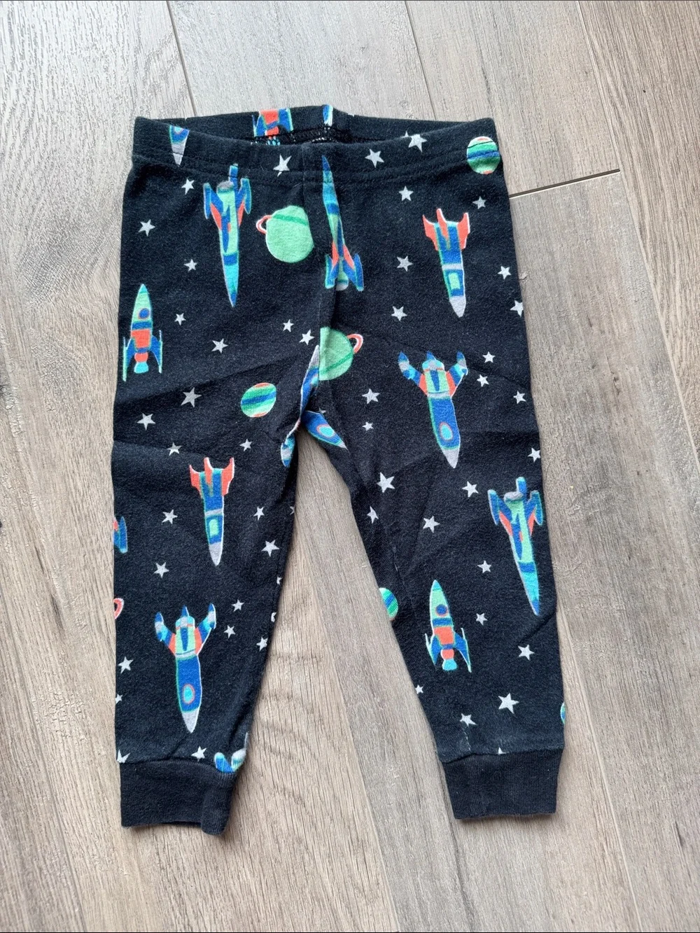Carter's Space Rocket Pajama Set - Black, Green & Gray